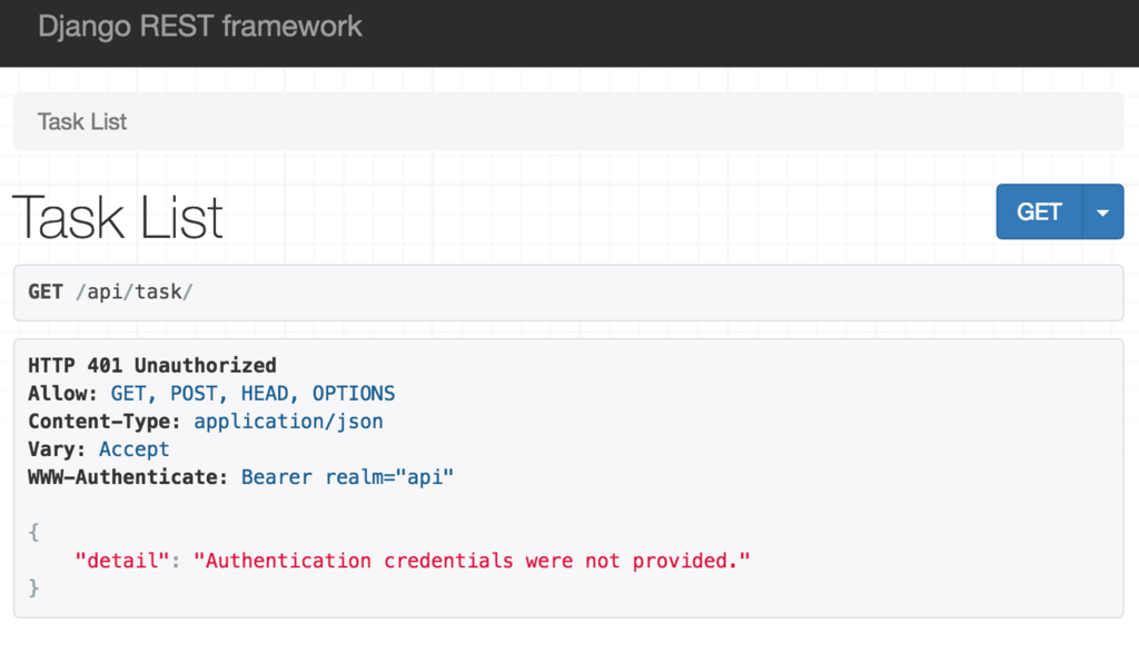 Authentication needed DRF